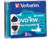 Verbatim Digitalmovie Dvd-rw Pack Com 3un - 1.4 Gb -2x 30min