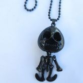 Cordão Skull Jack Articulavel preta