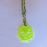 Cordão Neon Skull Amarelo